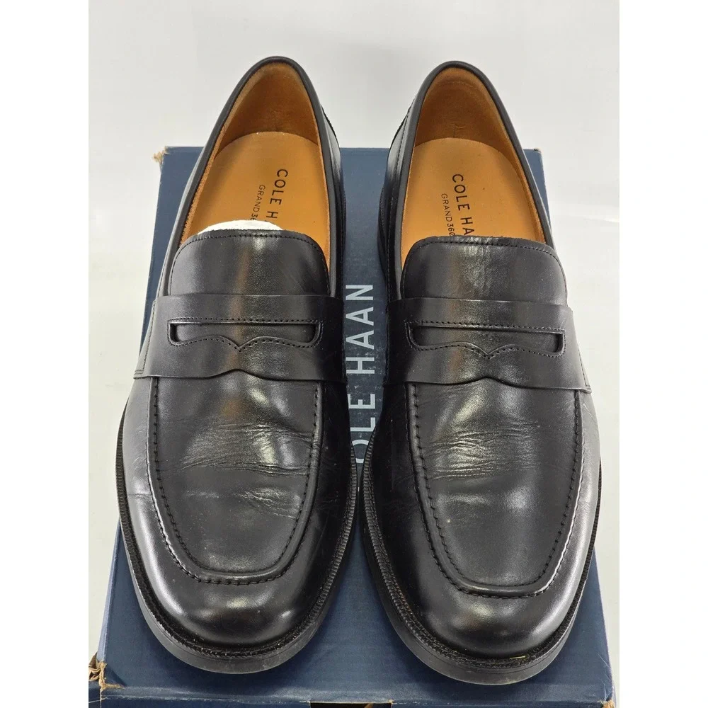 Cole Haan Bedford Penny LF Men 12 Black Leather Loafers C40257 - Excellent